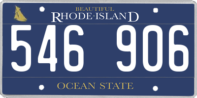 RI license plate 546906