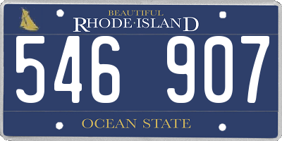 RI license plate 546907