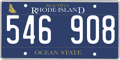 RI license plate 546908