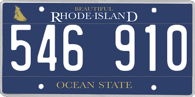 RI license plate 546910