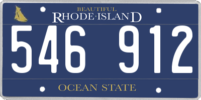 RI license plate 546912