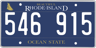 RI license plate 546915