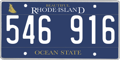 RI license plate 546916