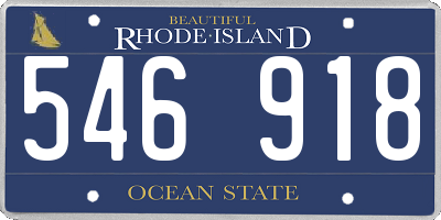 RI license plate 546918