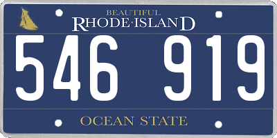 RI license plate 546919