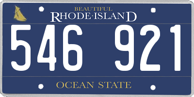 RI license plate 546921