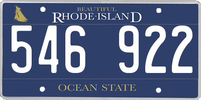 RI license plate 546922