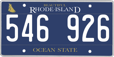 RI license plate 546926