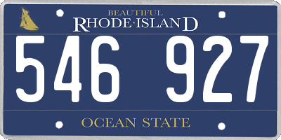 RI license plate 546927