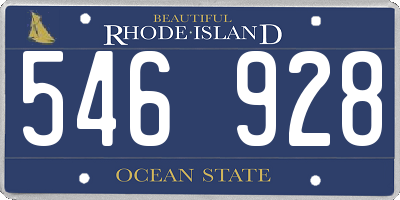RI license plate 546928