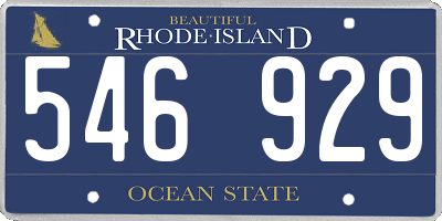 RI license plate 546929