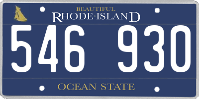 RI license plate 546930