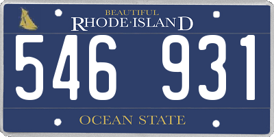RI license plate 546931