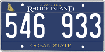 RI license plate 546933