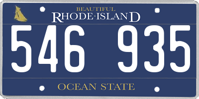 RI license plate 546935