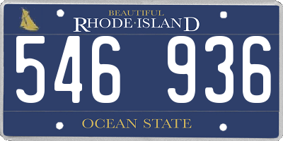 RI license plate 546936