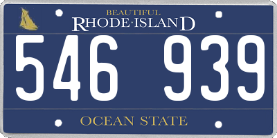 RI license plate 546939