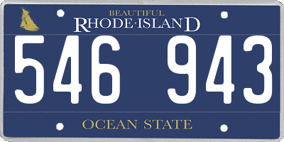 RI license plate 546943