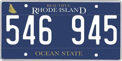 RI license plate 546945