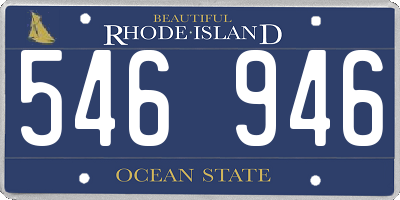 RI license plate 546946