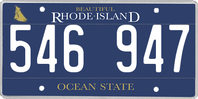 RI license plate 546947