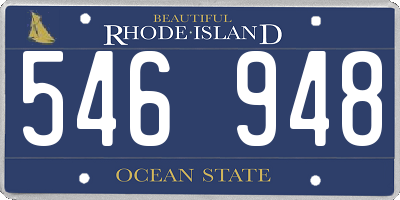 RI license plate 546948