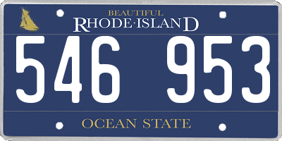RI license plate 546953