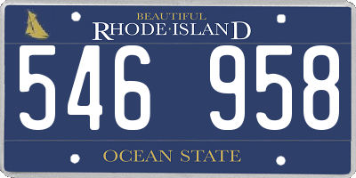 RI license plate 546958