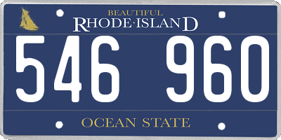RI license plate 546960