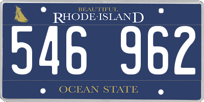 RI license plate 546962