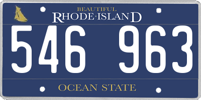 RI license plate 546963