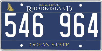 RI license plate 546964