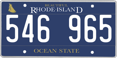 RI license plate 546965