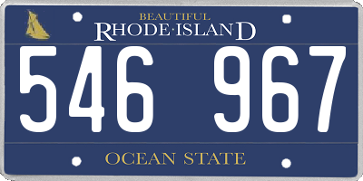 RI license plate 546967