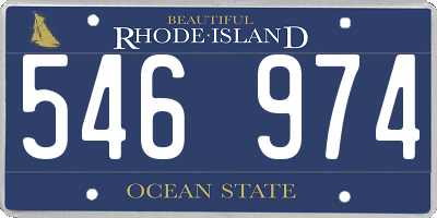 RI license plate 546974