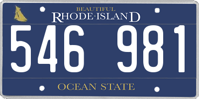 RI license plate 546981