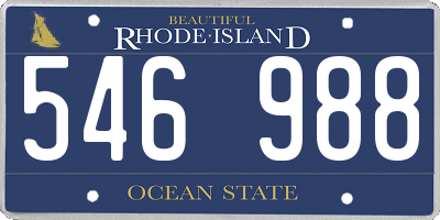 RI license plate 546988