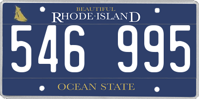 RI license plate 546995