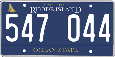 RI license plate 547044