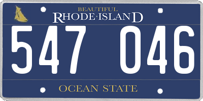 RI license plate 547046