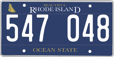 RI license plate 547048