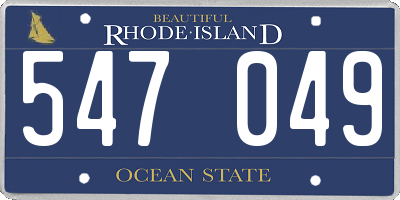 RI license plate 547049