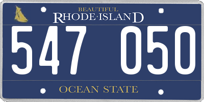 RI license plate 547050