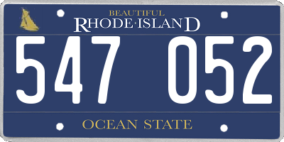 RI license plate 547052