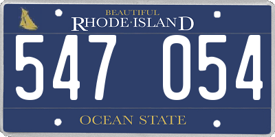RI license plate 547054
