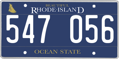 RI license plate 547056