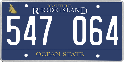 RI license plate 547064