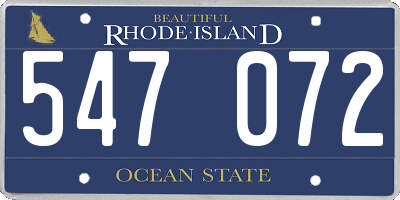 RI license plate 547072