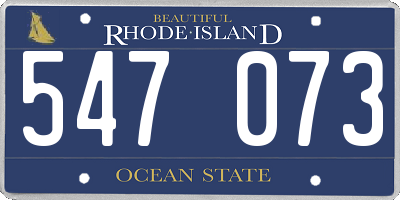 RI license plate 547073