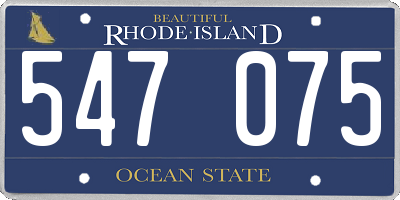 RI license plate 547075